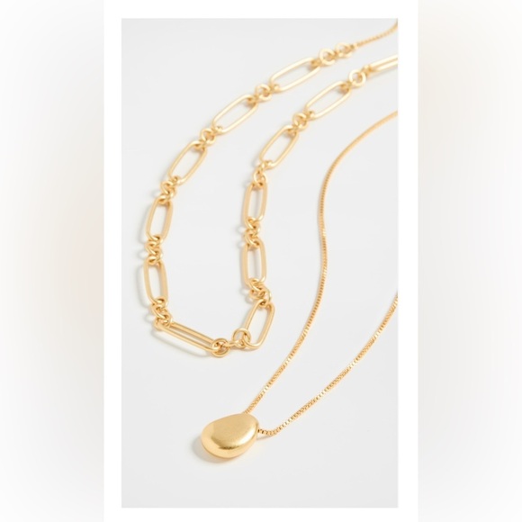 Madewell Muse Pendant Necklace Set in Gold 48$ - Picture 2 of 5